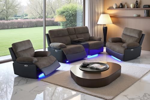 Corduroy Loveseat Set, Power Recliner Set by COSYMOORFURNITURE