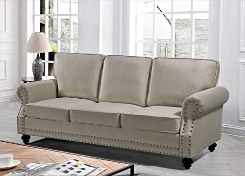 Container Furniture Direct Lotus Mid Century Modern Velvet Upholstered Living - Image 4