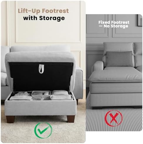 DOPEDIO 71.25" L-Shaped Sectional Sofa - Image 4