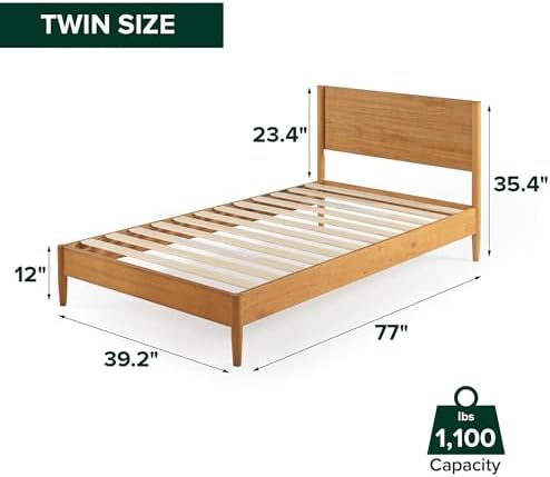 Zinus Allen Mid Century Wood Platform Bed Frame - Image 2