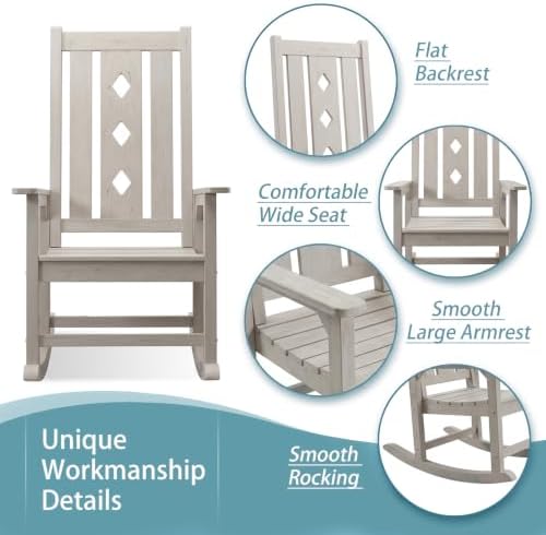 Oversized Outdoor Rocking Chair, Porch Rocker - Image 6