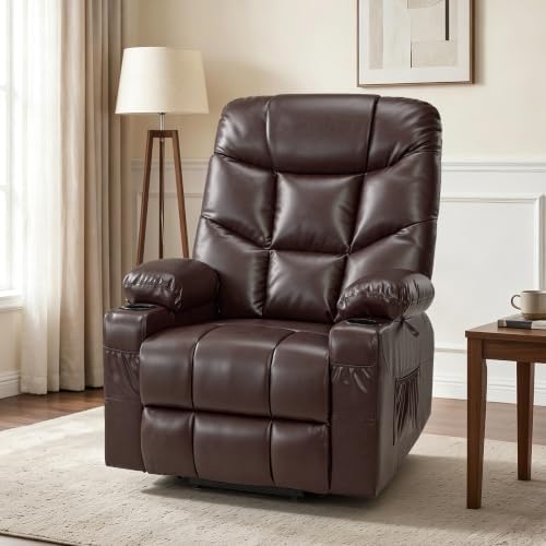 MCombo Power Lift Recliner for Elderly, Leather 7283 - Image 6