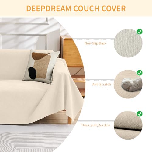 Deep Dream Cat-Scratch Resistant Couch Cover, Waterproof Sofa Cover - Image 3