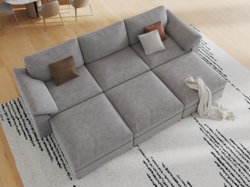 EASE MOOSE Oversized Sectional Sofa, Deep Seat Modular Sleeper - Image 4