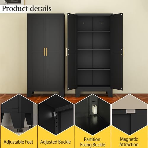 Black Metal Storage Cabinet - Image 5