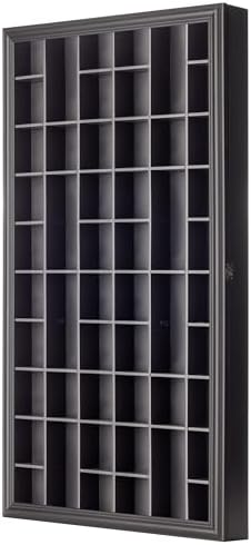 Gallery Solutions Black Shot Glass Display Case, 17 x 32 in. Wall Mount - Image 3