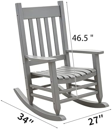 Oversized Outdoor Wooden Rocking Chair - Image 3