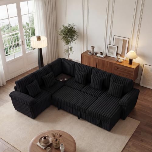 Oversized Modular Sectional Sleeper Sofas by LITVZ