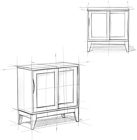 SIMPLIHOME Harper 48" Wide Solid Wood Storage Cabinet in Black - Image 3