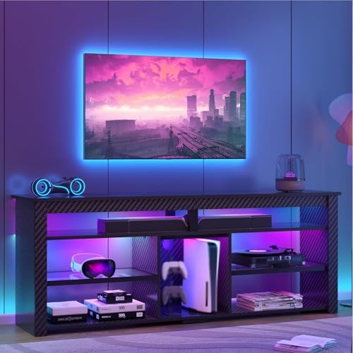Bestier TV Stand for 70 inch TV, Tall Entertainment Center by Bestier