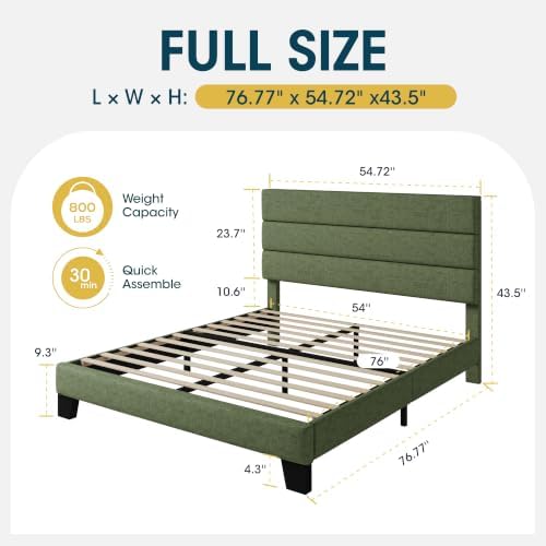 WEEWAY Full Size Fabric Bed Frame - Image 2