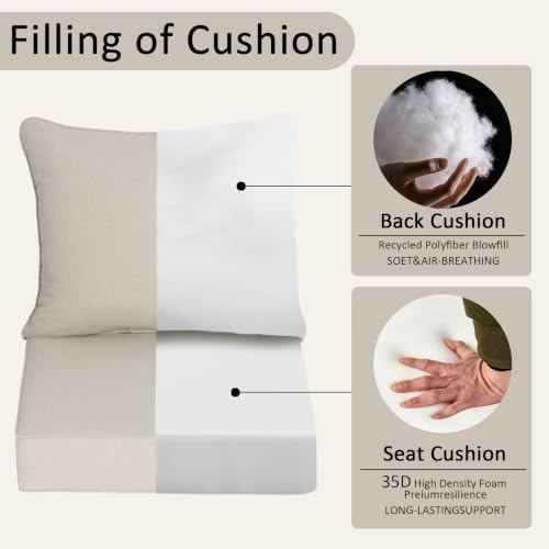 COZYVIDA Patio Seat Cushions - Image 6