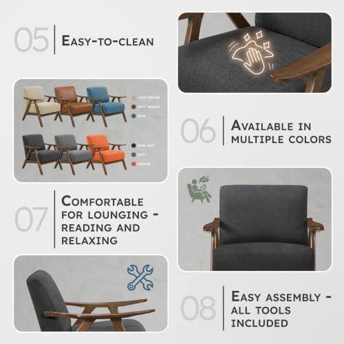 Lexicon Mid Century Modern Accent Chair - Image 5