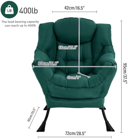 Lazy Chair, Comfy Reading Accent Chair - Image 2