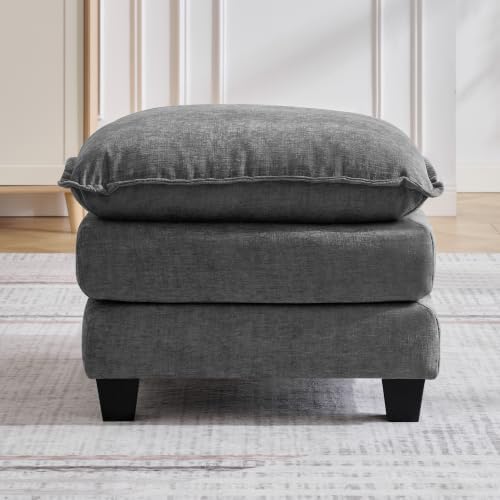 25'' Cloud Ottoman for Sofa, Deep Seat Ottomans for Couch, Modern Removable by HOCAT