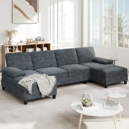 Sectional Couches for Living Room, U Shaped Couch 4 Seat Sectional Sofa - Image 6