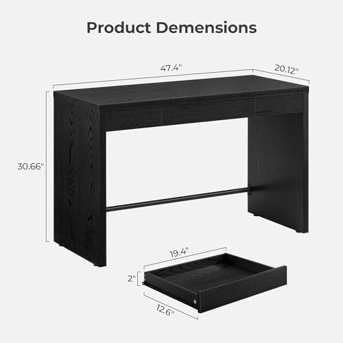 SICOTAS Computer Desk, 47-Inch Home Office Desk Writing Desk - Image 2