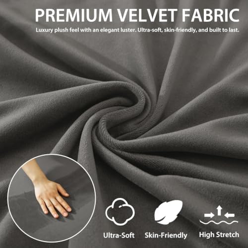 XINEAGE Velvet Futon Cover, Stretch Armless Futon Slipcover - Image 4