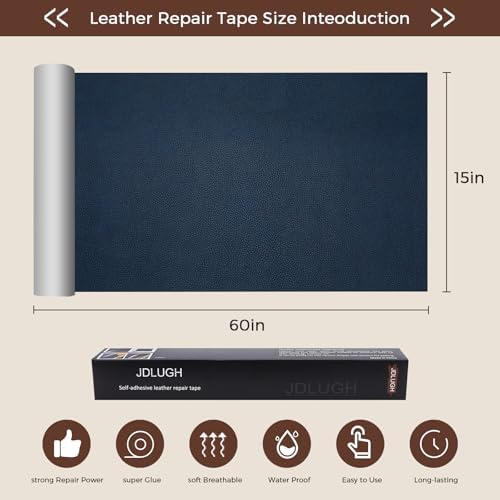 JDLUGH Leather Repair Patch Tape, Leather Repair kit - Image 3