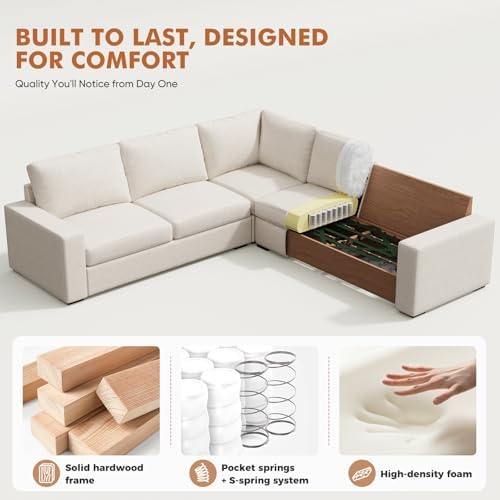 ABCASA 85'' Modern Couches for Living Room, 2 Seats Comfy Sofa - Image 7
