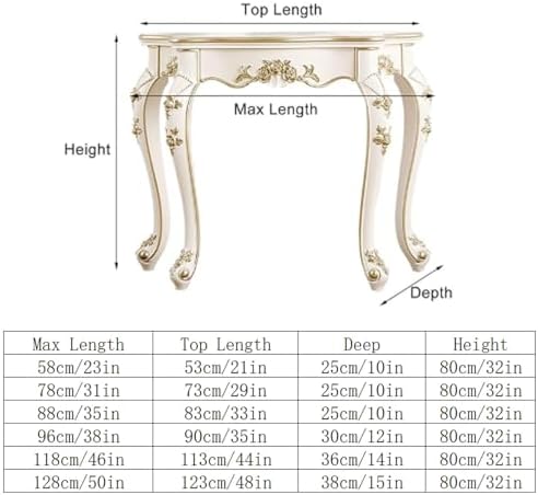 4 Legs Wooden Recessed Storage Table, Stylish Entryway Furniture - Image 2