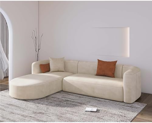 Acanva Mellow Modern Tight Curved Back Velvet Sofa - Image 3