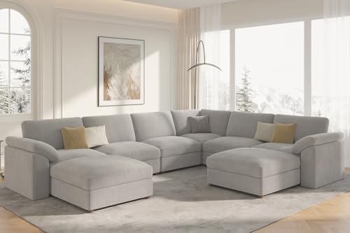 EASE MOOSE Oversized Sectional Modular Sofa, Large U Shape Sectional Couch Wide - Image 3