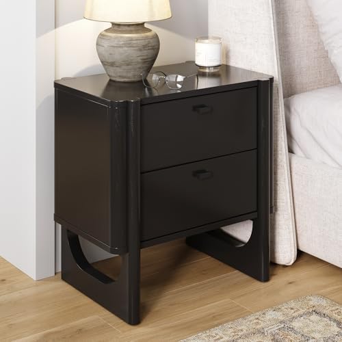 Nathan James Solace Mid Century Modern 2 Drawer Nightstand by Unknown