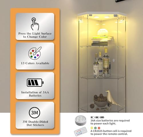 Beauty4U Corner Glass Display Cabinet - Image 6