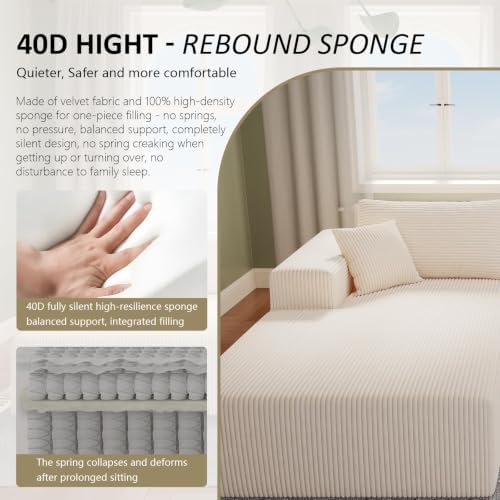 108" Modular Sectional Sofa, Boneless Cloud Couch - Image 3