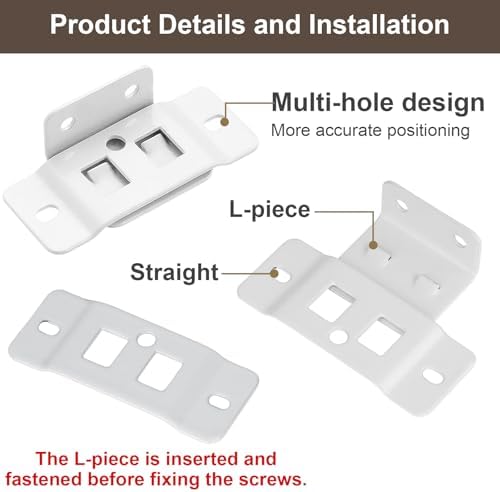 10 Pack Quick Fitting Furniture Joint Bracket, Duty Corner Brace Joint Right - Image 7