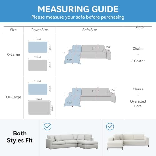 100% Waterproof Sectional Couch Covers, 2 Pieces L Shaped Sofa Cover - Image 2