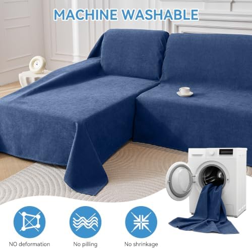 100% Waterproof Sectional Couch Covers, 2 Pieces L Shaped Sofa Cover - Image 6