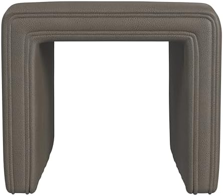 HomePop 19" Modern Channel Tufted Ottoman by HomePop