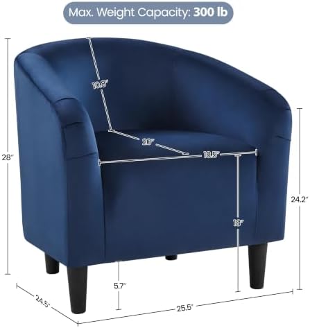 Topeakmart Velvet Accent Chairs Set of 2 - Image 3