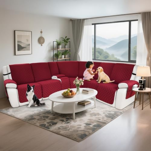Waterproof Sectional Reclining Couch Covers L Shaped Recliner Sectional Sofa - Image 2