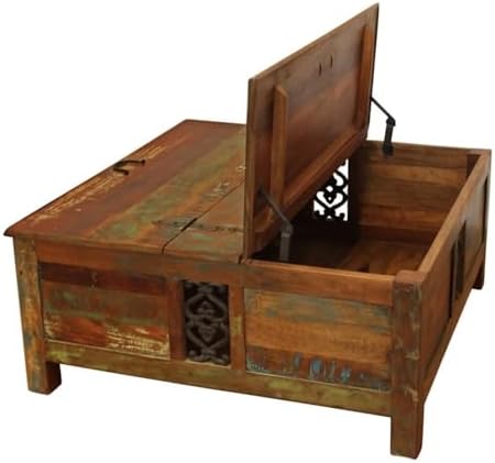 Pemberly Row 40" Reclaimed Solid Wood Lift-Top Coffee Table, Kiln-Dried Hardwood - Image 5