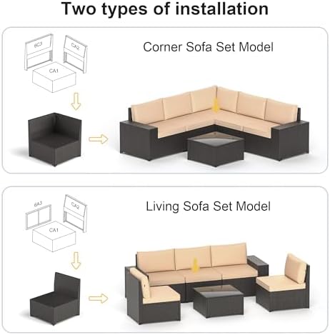 Patio Furniture Set with Fire Pit Table - Image 3