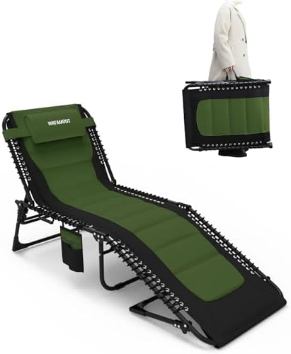 Outdoor Folding Lounge Chair Padded by WKFAMOUTCAMP