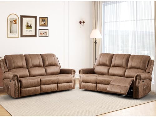 HAOMARKETS 85" Wide Power Reclining Sofa Set of 2 by HAOMARKETS