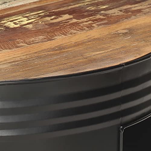 Coffee Table Multicolor Solid Reclaimed Wood Medium Coffee Table Accent Living - Image 6