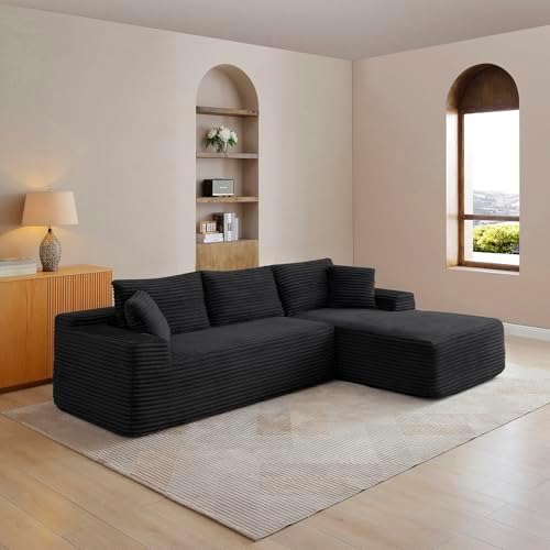 105-Inch L-Shaped Right Facing Corner Compressed Sofa Modular Sectional by ERYE