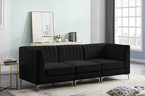 Meridian Furniture 604Black-S93 Alina Collection Modern | Contemporary Black - Image 6