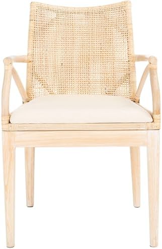 SAFAVIEH Gianni Wood Accent Chair, 19.8" Seat Natural/White Washed SEA4011B - Image 7