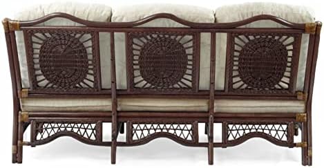 Malibu Lounge Three-Seater Sofa Natural Rattan Wicker Handmade Design - Image 7