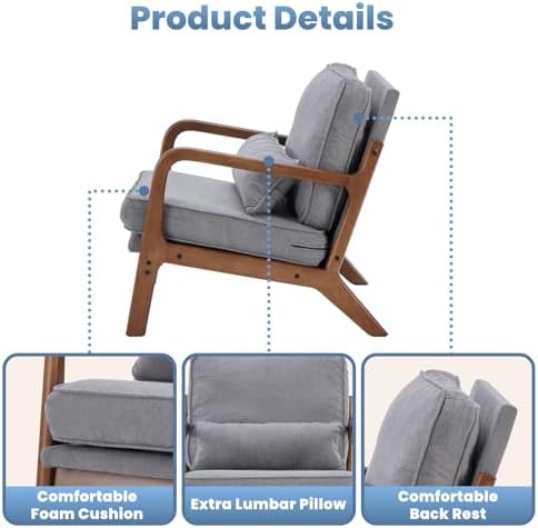 DUMOS Mid Century Modern Accent Chair - Image 5