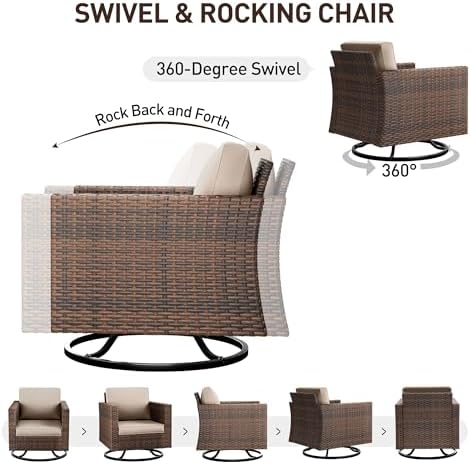UDPATIO 5 Pieces Patio Furniture Set - Image 4