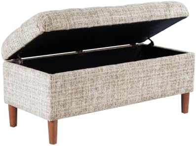 HomePop 40" Ainsley Button Tufted Storage Bench - Image 6