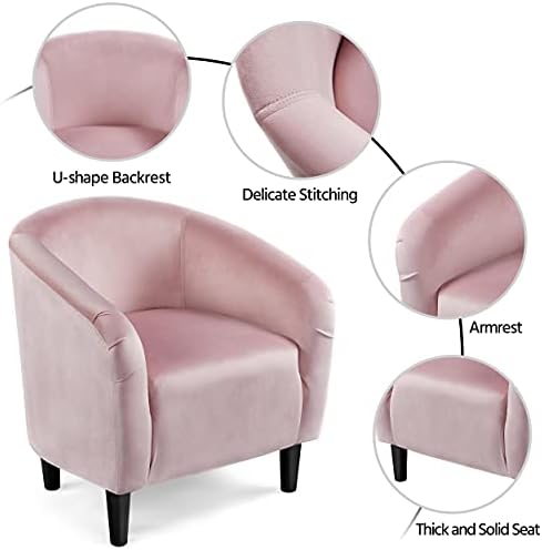 Yaheetech Compact Velvet Accent Chairs Set of 2 - Image 5
