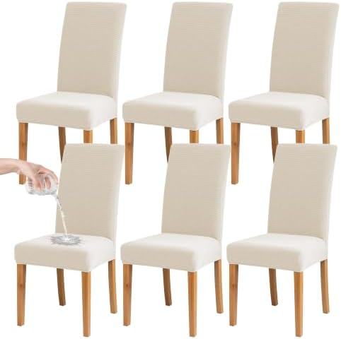 BIETYONE Waterproof Dining Chair Covers, Stretch Seat Protector by BIETYONE
